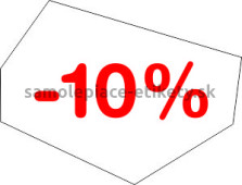 Etikety PRINT 31,7x24,1 mm biele (balenie 100xA4), tvar oktagon, červená potlač -10%