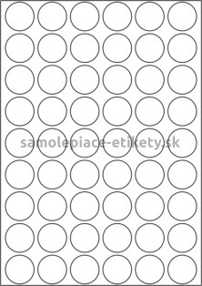 Etikety PRINT kruh 30 mm (100xA4) - biela matná polyetylenová fólia 105 g/m2