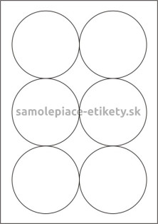 Etikety PRINT kruh 95 mm (100xA4) - biela matná polyetylenová fólia 105 g/m2