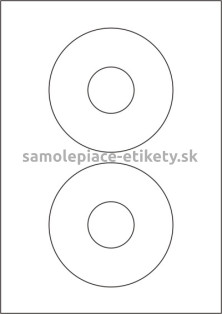 Etikety PRINT CD 118/44 mm (100xA4) - biela matná polyetylenová fólia 105 g/m2
