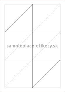 Etikety PRINT 90x90 mm, trojúholník (100xA4) - biela matná polyetylenová fólia 105 g/m2