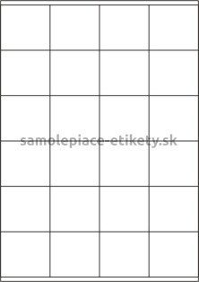 Etikety PRINT 52,5x48 mm (100xA4) - transparentná lesklá polyesterová fólia