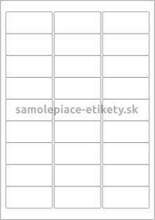 Etikety PRINT 63,5x29,6 mm (100xA4) - transparentná lesklá polyesterová fólia