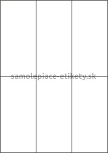 Etikety PRINT 70x148,5 mm (100xA4) - transparentná lesklá polyesterová fólia