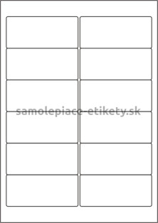 Etikety PRINT 96x42,3 mm (100xA4) - transparentná lesklá polyesterová fólia