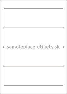Etikety PRINT 192x61 mm (100xA4) - transparentná lesklá polyesterová fólia