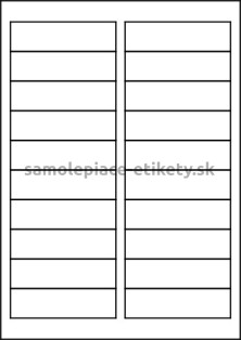 Etikety PRINT 92,5x26 mm (100xA4) - transparentná lesklá polyesterová fólia