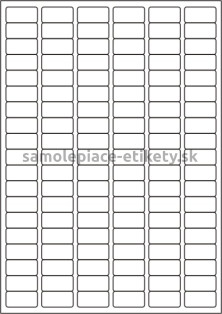 Etikety PRINT 30x15 mm (100xA4), 114 etikiet na hárku - strieborná matná polyesterová fólia