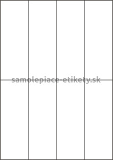 Etikety PRINT 52,5x148,5 mm (100xA4) - strieborná matná polyesterová fólia