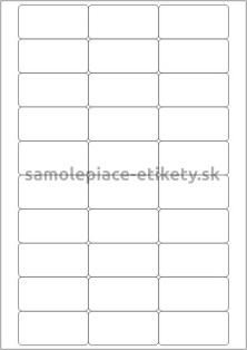 Etikety PRINT 60x29 mm (100xA4) - strieborná matná polyesterová fólia