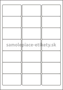Etikety PRINT 63,5x38,1 mm (50xA4) - transparentná lesklá polyesterová inkjet fólia
