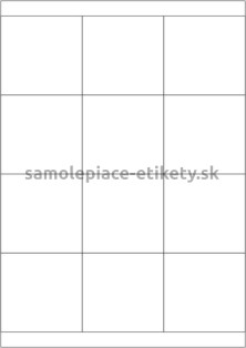 Etikety PRINT 70x67,7 mm (50xA4) - transparentná lesklá polyesterová inkjet fólia