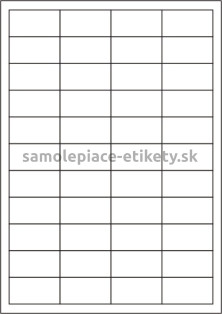 Etikety PRINT 48,5x25,4 mm (100xA4), 44 etikiet na hárku - krémový štruktúrovaný papier
