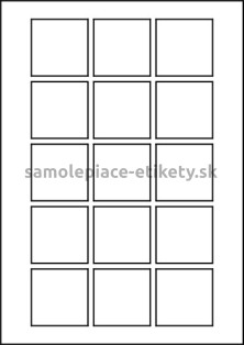 Etikety PRINT 49x49 mm (100xA4) - krémový štruktúrovaný papier