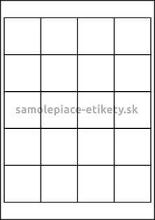 Etikety PRINT 50x50 mm (100xA4) - krémový štruktúrovaný papier