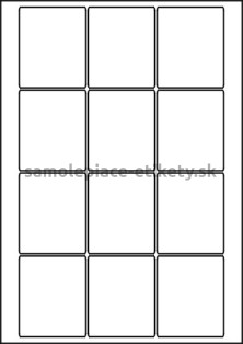 Etikety PRINT 58x70 mm (100xA4) - biely štruktúrovaný papier