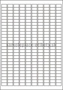 Etikety PRINT 17,8x10 mm (100xA4) - biely metalický papier