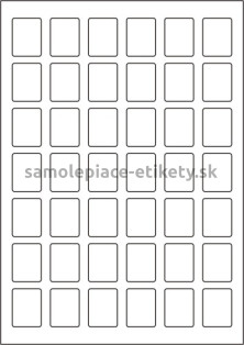 Etikety PRINT 25x33 mm (1000xA4) - biely metalický papier