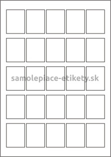 Etikety PRINT 35x45 mm (100xA4) - biely metalický papier