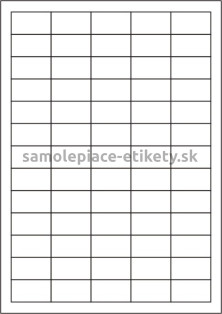 Etikety PRINT 38x21,2 mm (100xA4), ostré rohy - biely metalický papier