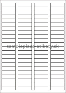 Etikety PRINT 44x12,7 mm (100xA4) - biely metalický papier