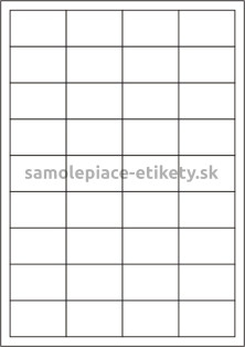 Etikety PRINT 48,5x31,2 mm (100xA4) - biely metalický papier