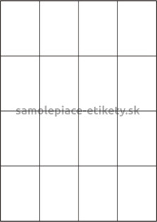 Etikety PRINT 52,5x74,2 mm (100xA4) - biely metalický papier