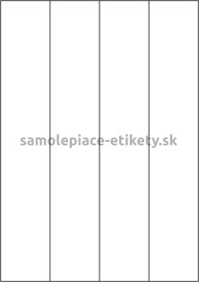 Etikety PRINT 52,5x297 mm (100xA4) - biely metalický papier