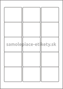 Etikety PRINT 59x50 mm (100xA4) - biely metalický papier