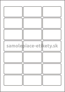 Etikety PRINT 60x34 mm (1000xA4) - biely metalický papier
