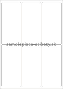 Etikety PRINT 65x142 mm (1000xA4) - biely metalický papier