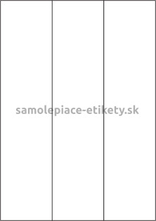 Etikety PRINT 70x297 mm (100xA4) - biely metalický papier