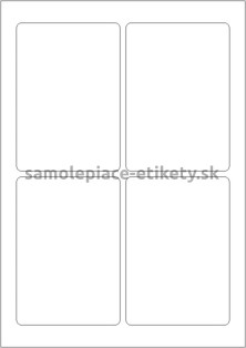 Etikety PRINT 89x127 mm (100xA4) - biely metalický papier