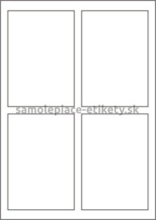 Etikety PRINT 90x130 mm (100xA4) - biely metalický papier