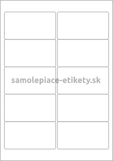 Etikety PRINT 96x50,8 mm (1000xA4) - biely metalický papier