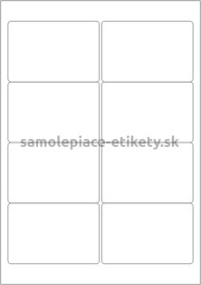 Etikety PRINT 96x63,5 mm (100xA4) - biely metalický papier
