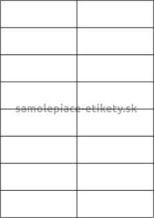 Etikety PRINT 105x37 mm (100xA4) - biely metalický papier