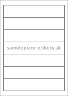 Etikety PRINT 190x38 mm (100xA4) - biely metalický papier