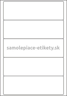 Etikety PRINT 190x58 mm (100xA4) - biely metalický papier