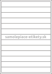 Etikety PRINT 200x22 mm (100xA4) - biely metalický papier