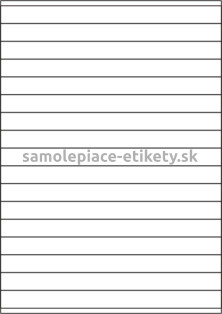 Etikety PRINT 210x16,9 mm (100xA4) - biely metalický papier