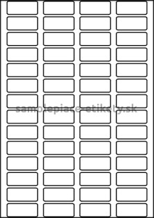 Etikety PRINT 42x18 mm (100xA4) - biely metalický papier