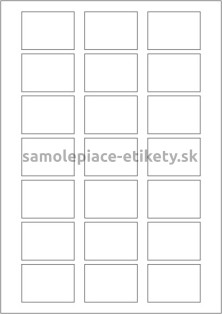Etikety PRINT 50x36 mm (1000xA4) - biely metalický papier