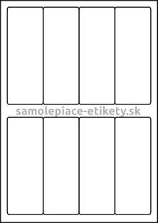Etikety PRINT 48x130 mm (100xA4) - biely metalický papier