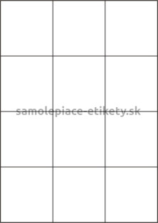 Etikety PRINT 70x74,2 mm (100xA4) - priesvitný papier