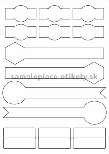 Ľubovoľný rozmer a tvar etikiet - etikety PRINT papierové biele lesklé hrubšie 170 g/m2 (hárok A3)