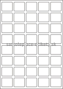 Etikety PRINT 36x30 mm (100xA4) - biely štruktúrovaný papier