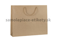 Papierová taška 54x14x44,5 cm s bavlnenými držadlami, prírodná