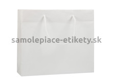 Papierová taška 38x13x31 cm s bavlnenými držadlami, biela