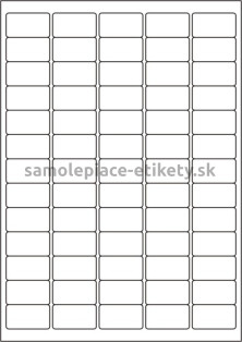 Etikety PRINT 38x21,2 mm biele snímateľné (100xA4), oblé rohy